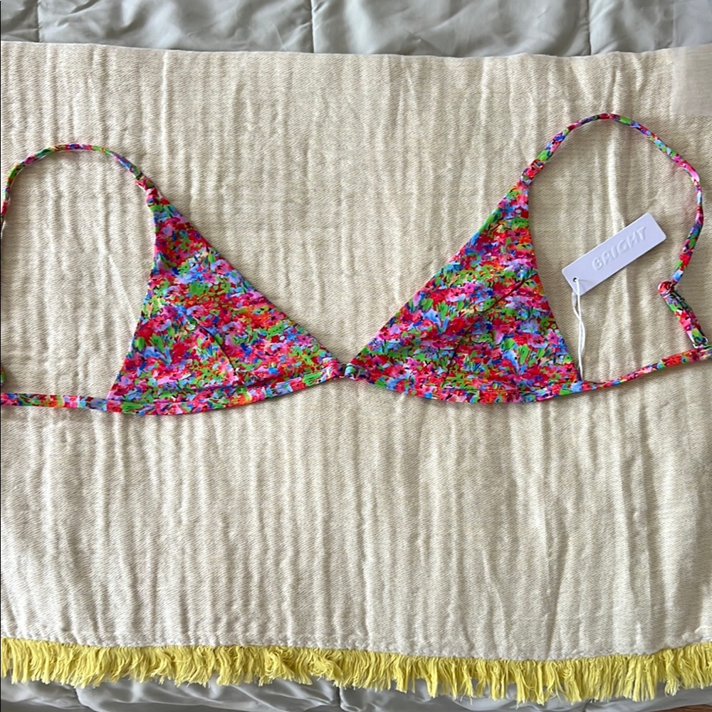 Bright Floral Bikini Top